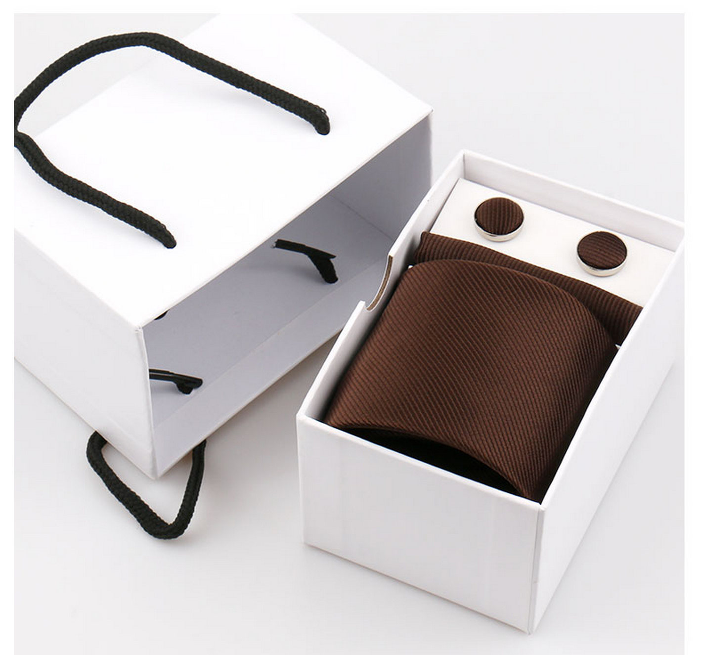 Neck Tie Set Box - Şık Erkek Kravat Seti, 7,5 cm,