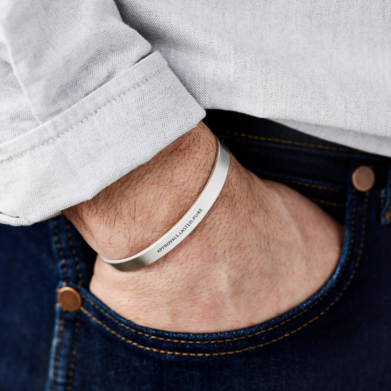 4MM 8MM ücretsiz gravür manşet - Men Accessories All incelemesi ve fiyatı